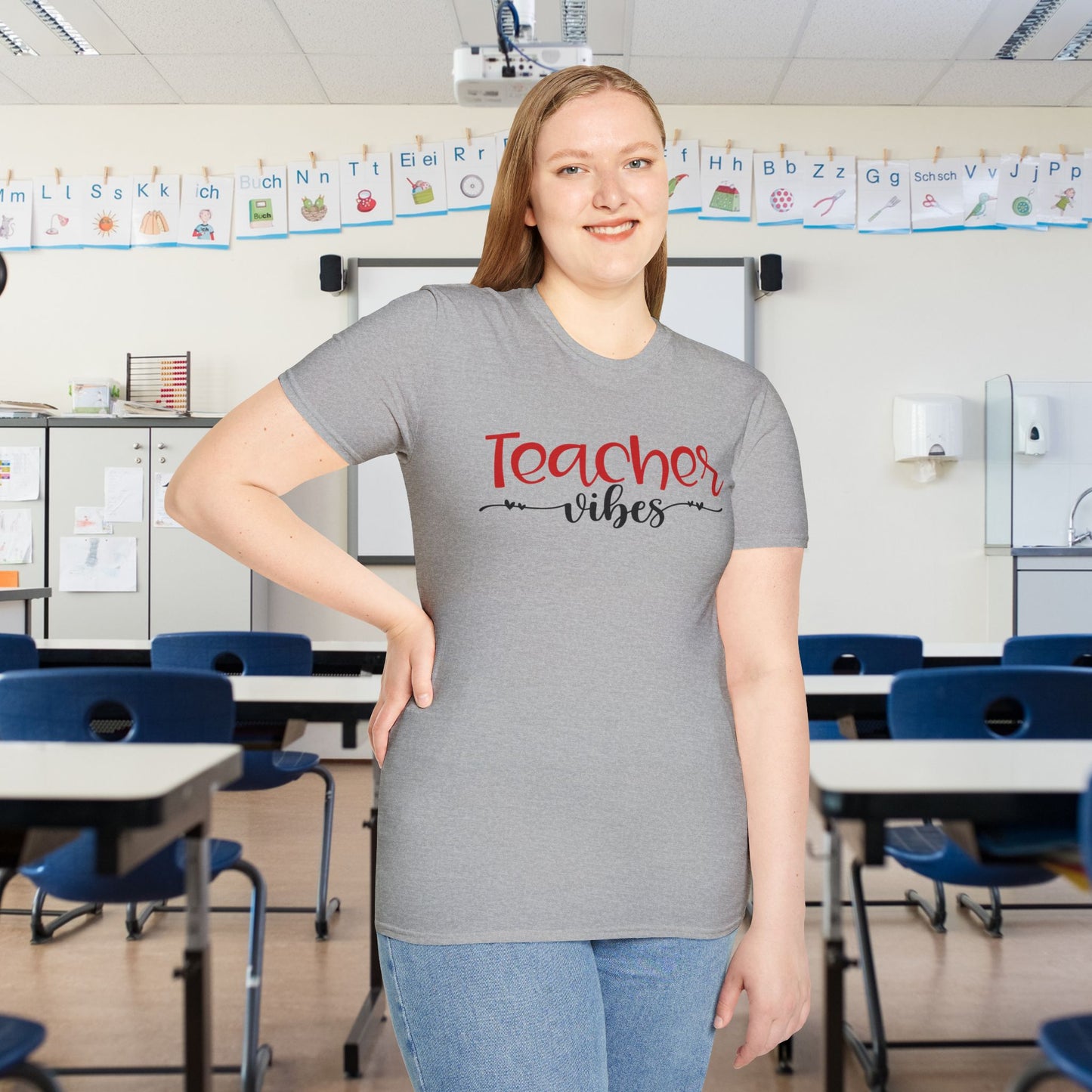 Teacher Vibes Adult T-shirt