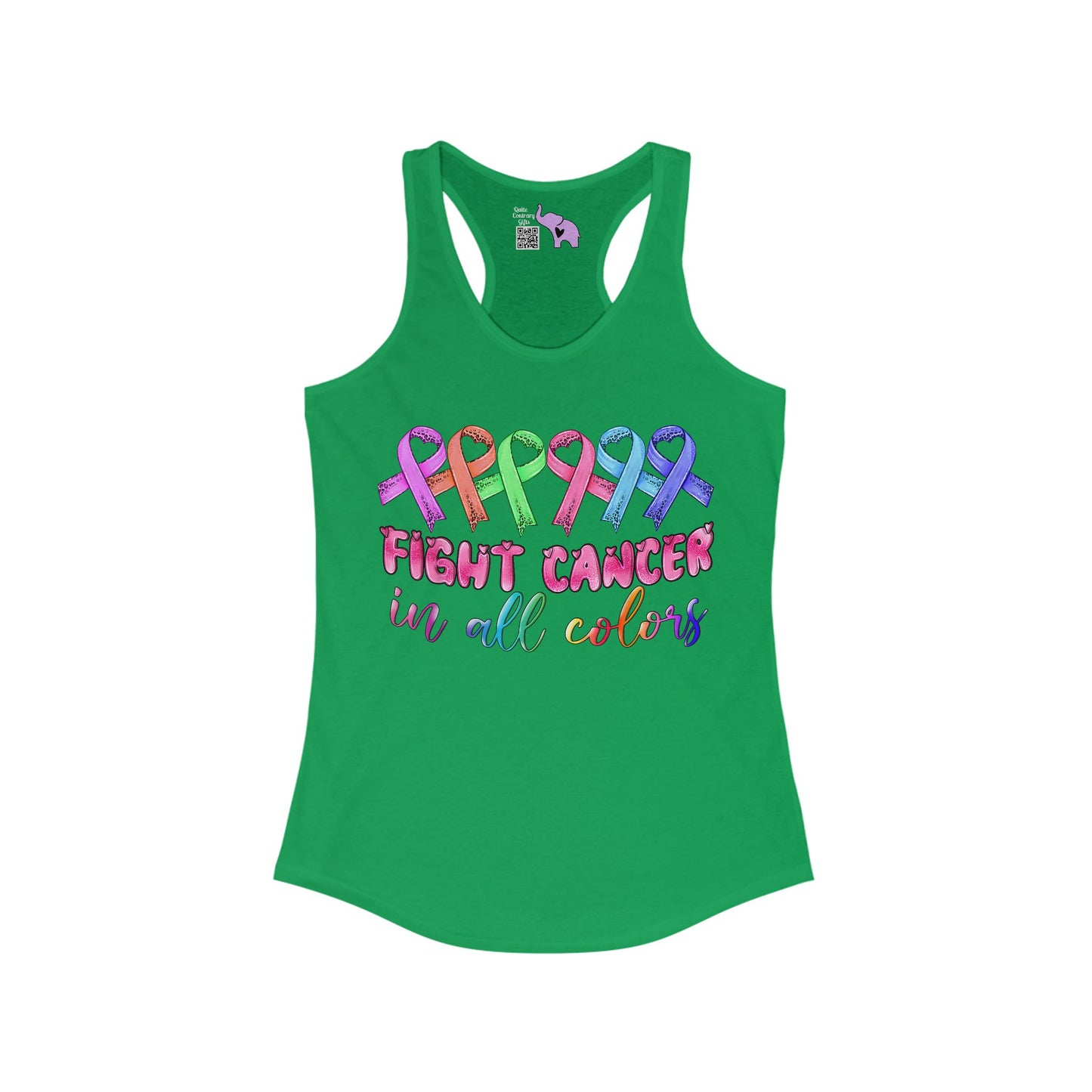 Fight Cancer in All Colors 9 Women's Ideal Racerback Tank