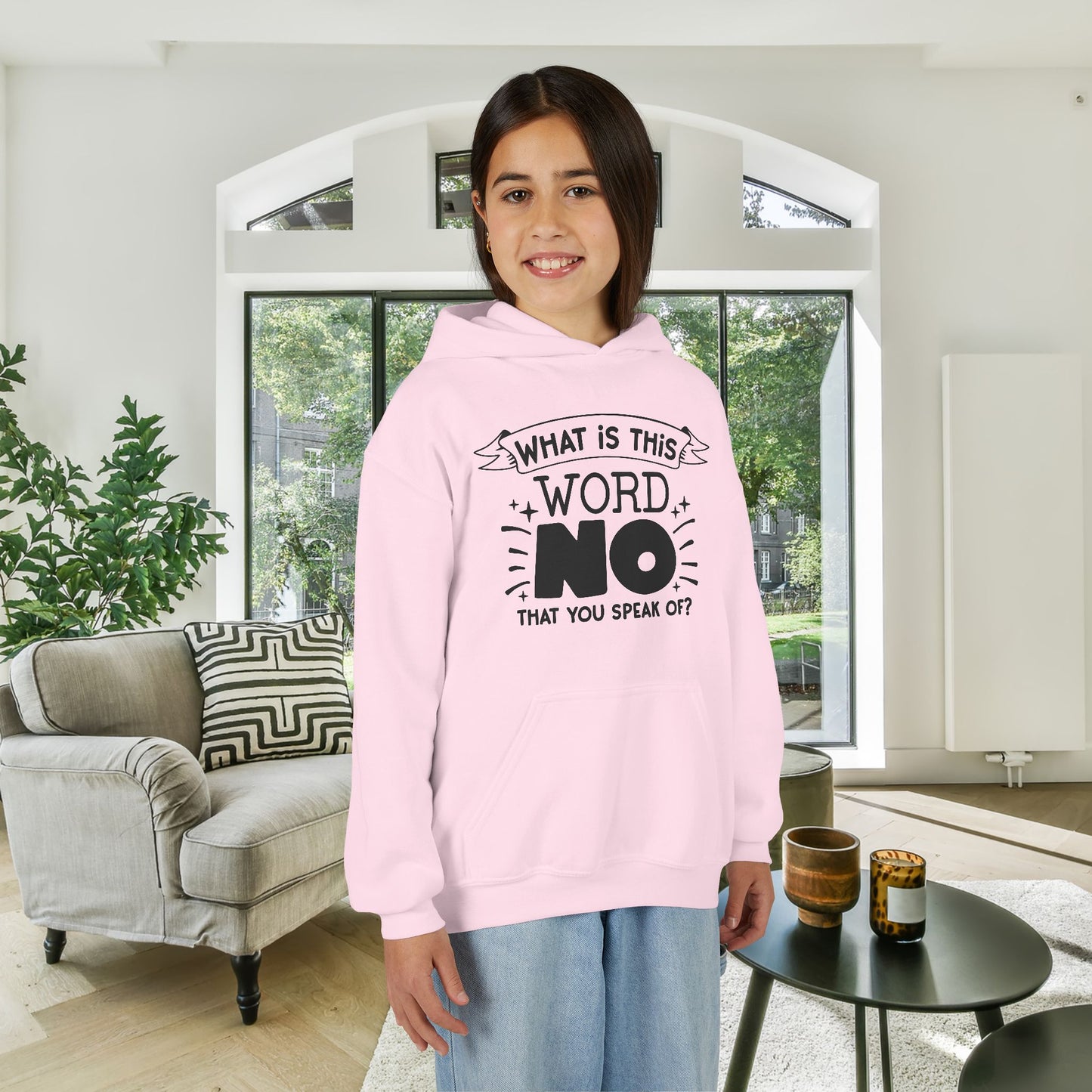 What Is This Word No That You Speak Of? Youth Heavy Blend Hoodie