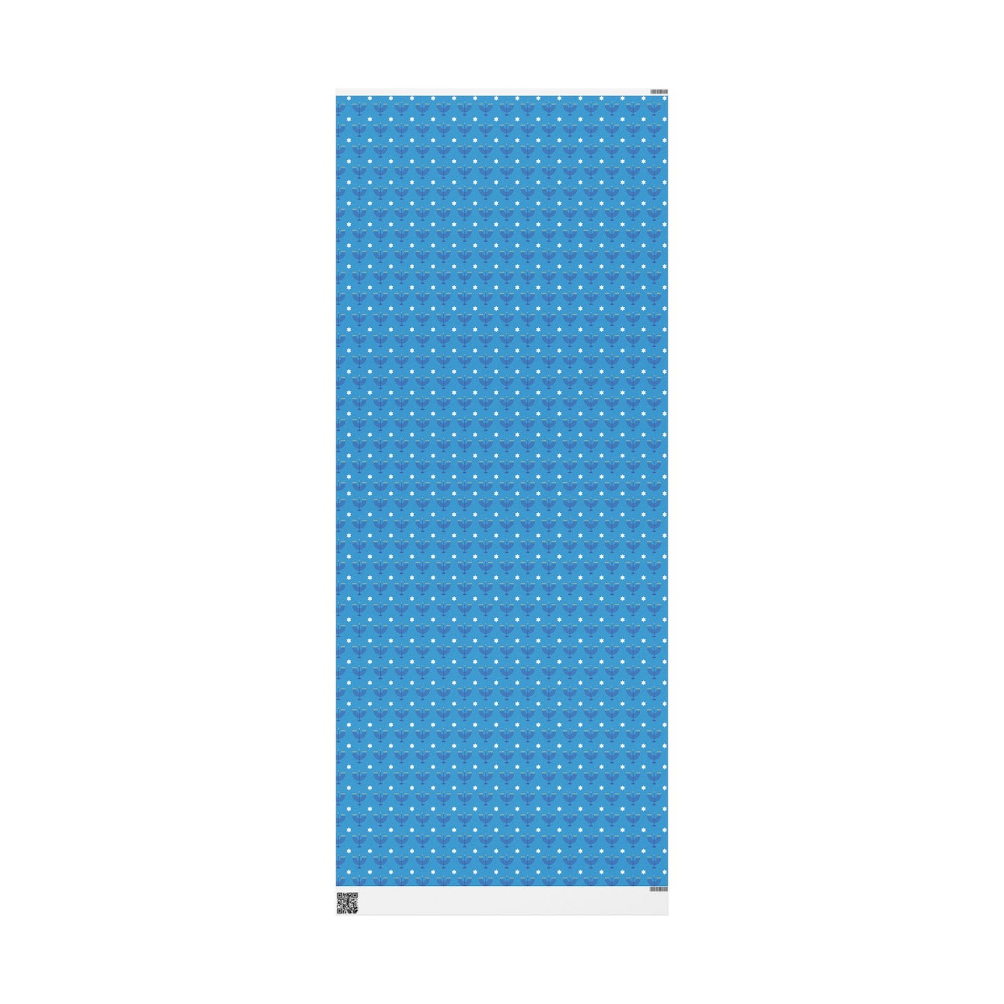 Blue/White Star of David Hanukkah Wrapping Paper