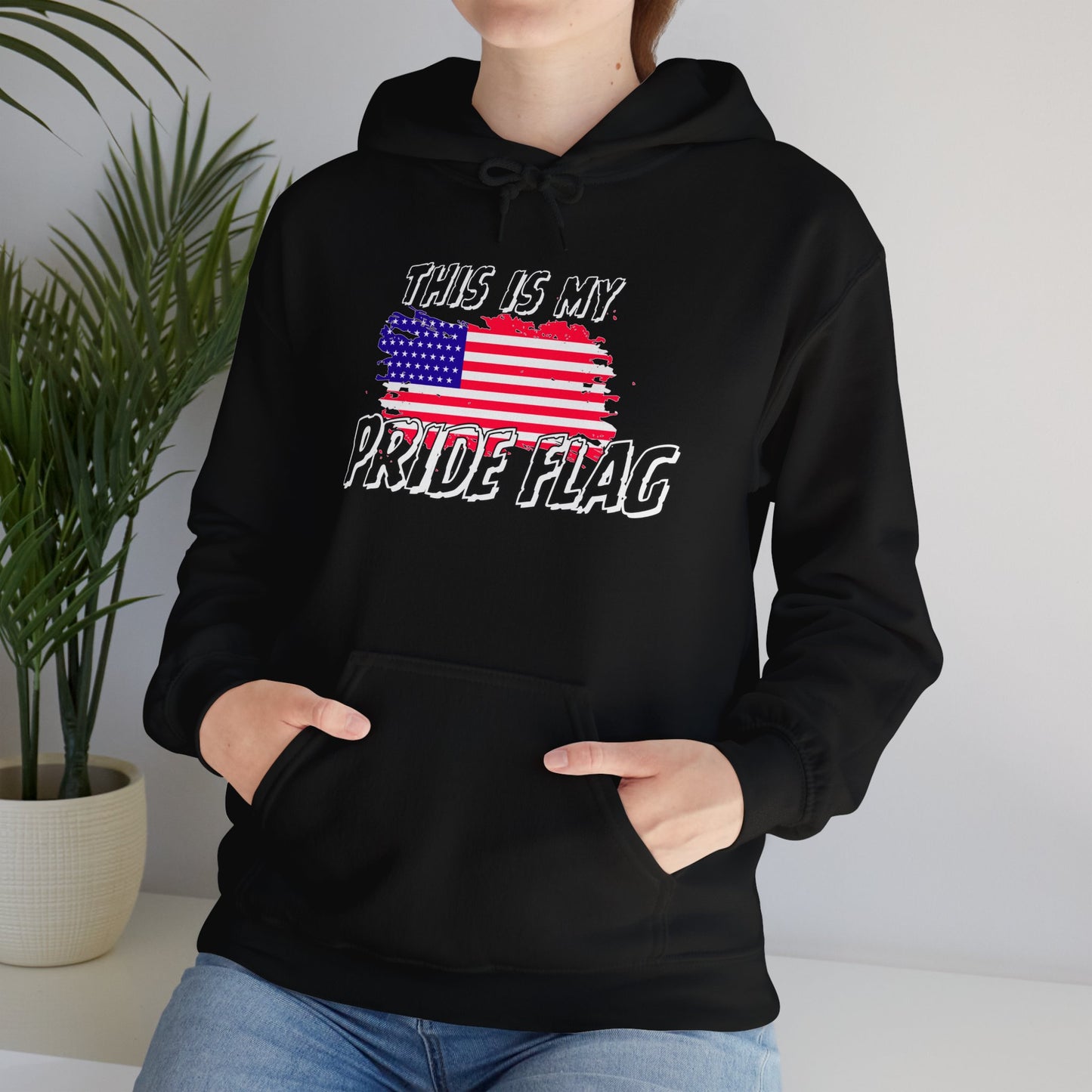 This is my Pride Flag (American Flag) Heavy Blend™ Hooded Sweatshirt