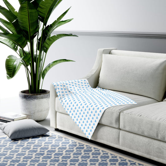 Powder Blue Sweethearts Swaddle Blanket