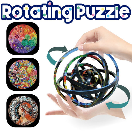 Rotating 3D Gyro Puzzle