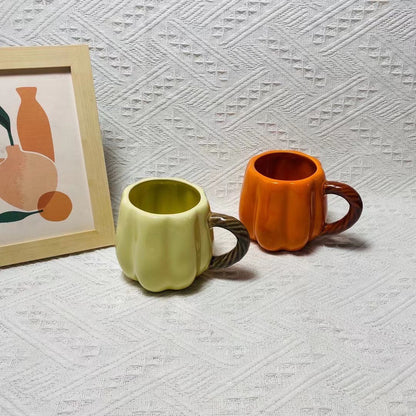 Vintage Ceramic Pumpkin Mug