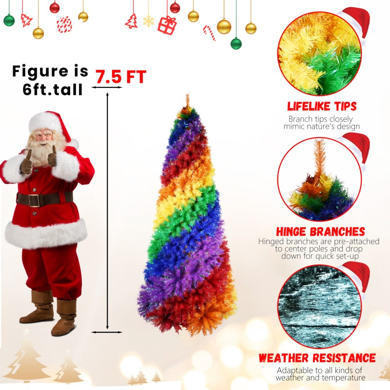 Colorful Rainbow Christmas Tree 6FT/7.5ft