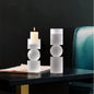 Frosted Crystal Pillar Candle Holders – Elegant Home Décor Set