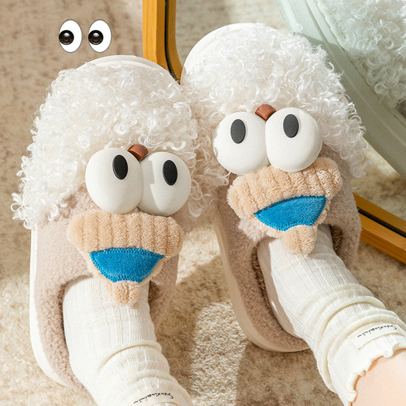 Cartoon Bearded Santa Claus Christmas Slippers