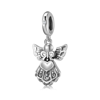 Angel Of Love S925 Sterling Silver Bracelet or Necklace Pendant