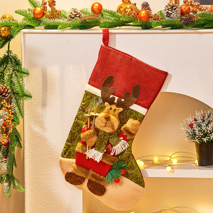 Jolly Trio Christmas Stockings – Santa, Reindeer & Snowman 3D Set