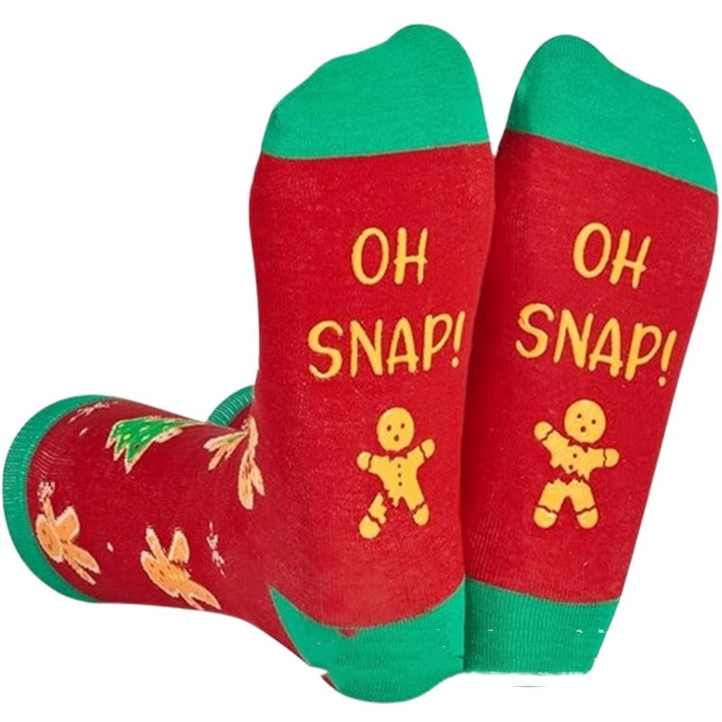 Christmas Mid-calf Cotton Socks