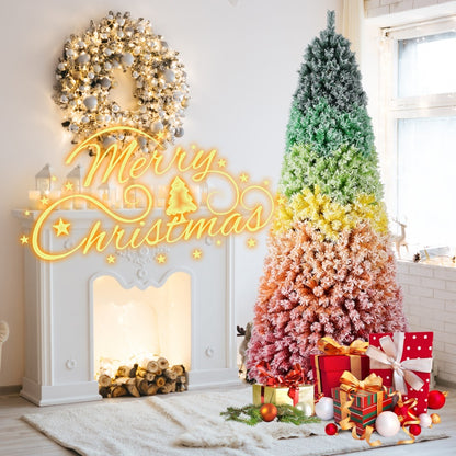 Colorful Frosted Pastel Rainbow Christmas Tree 6FT/7.5FT