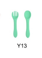 Soft Silicone Food Grade Kids Spoon & Fork Set