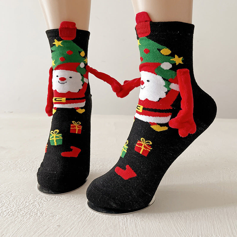 Adorable Christmas Magnetic Hand Holding Socks