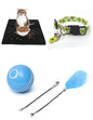 Interactive LED Cat Toy Ball – USB Rechargeable Automatic Rolling Toy with Feather & Catnip