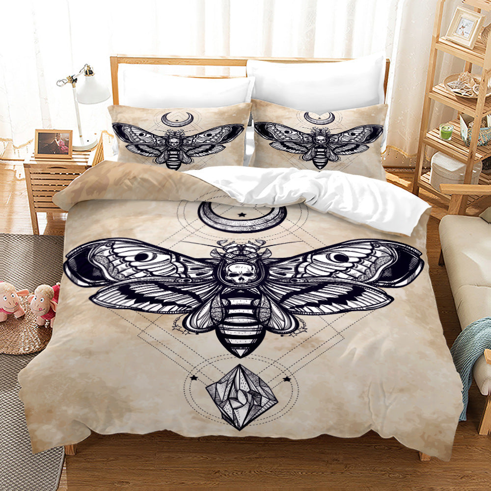 Creepy Acherontia Lachesis Moth Down Duvet Bedroom Set