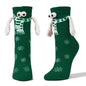Magnetic Hand-Holding Christmas Socks