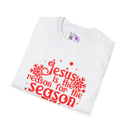 Jesus Is The Reason For The Season Snowflake Adult T-shirt