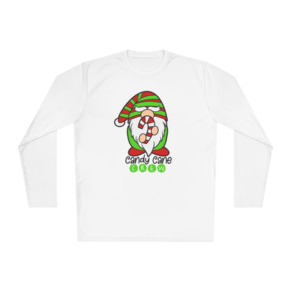 Candy Cane Crew Gnome Adult Long Sleeve Tee