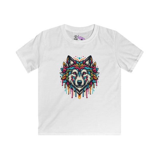 Colorful Wolf 2 Youth Softstyle Tee
