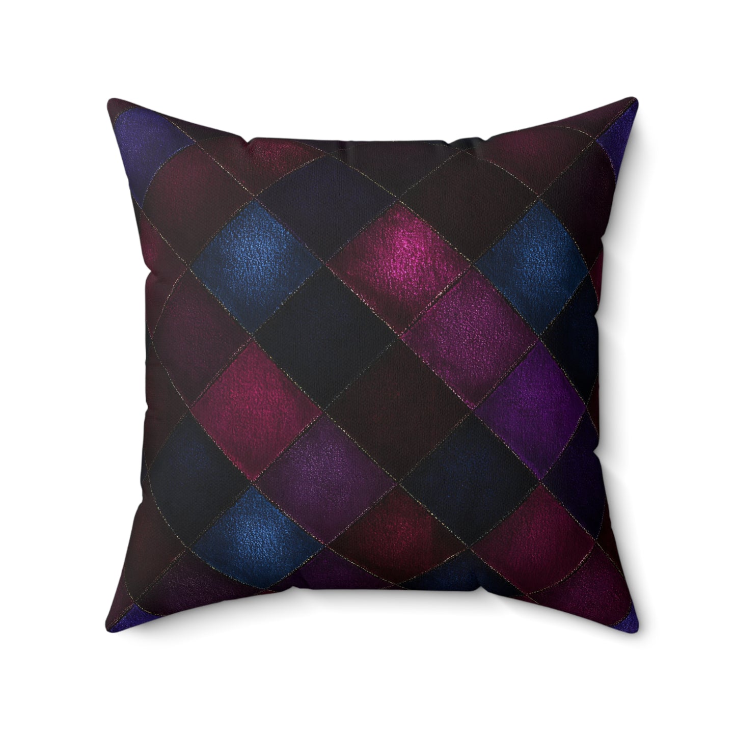 Velvet Patchwork Print Throw Pillow