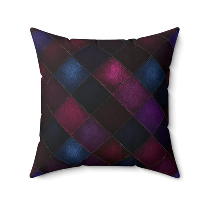 Velvet Patchwork Print Throw Pillow
