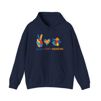 Accept Love Understand (Autism) Heavy Blend™ Hooded Sweatshirt