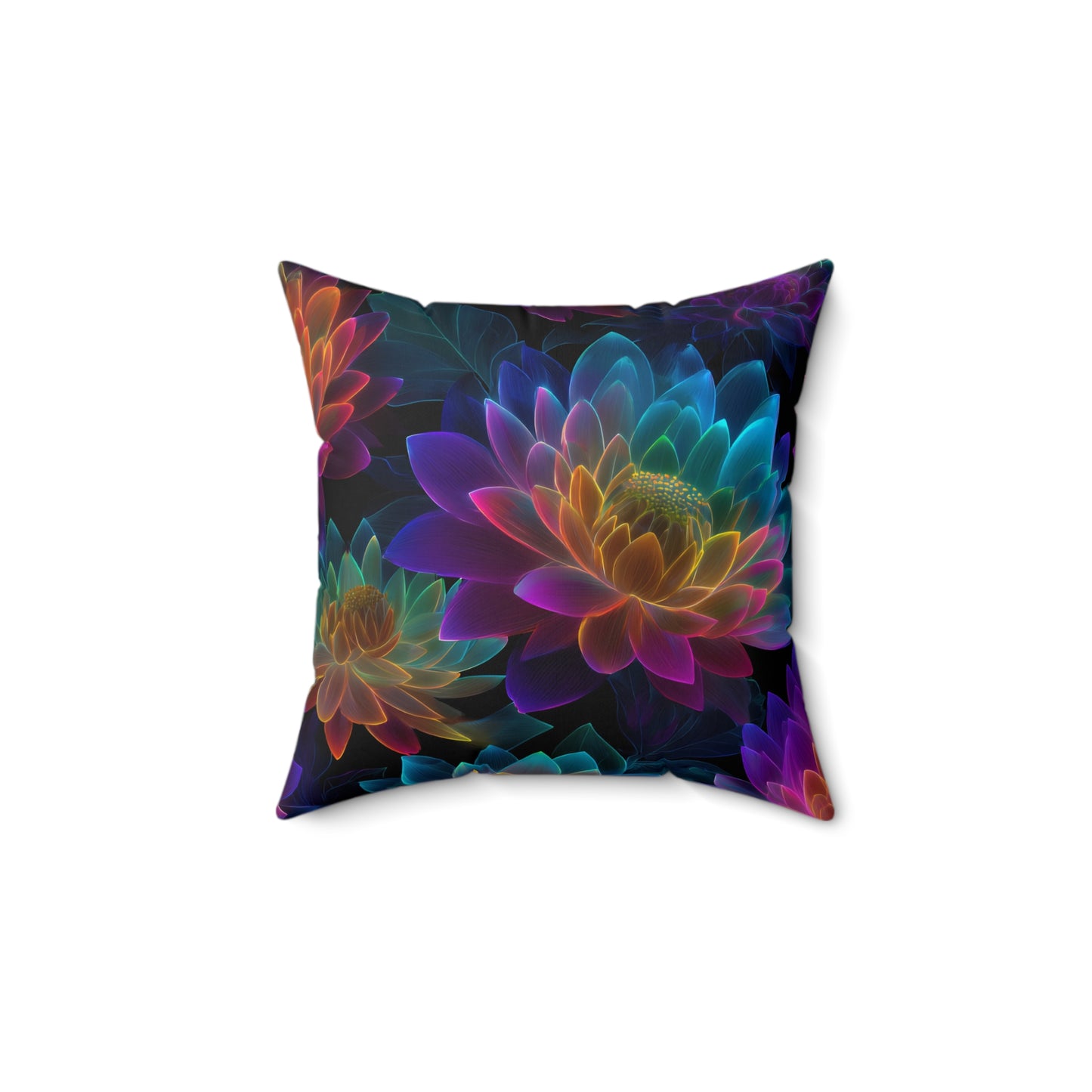 Luminous Lotus Throw Pillow
