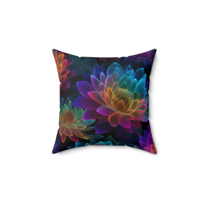 Luminous Lotus Throw Pillow