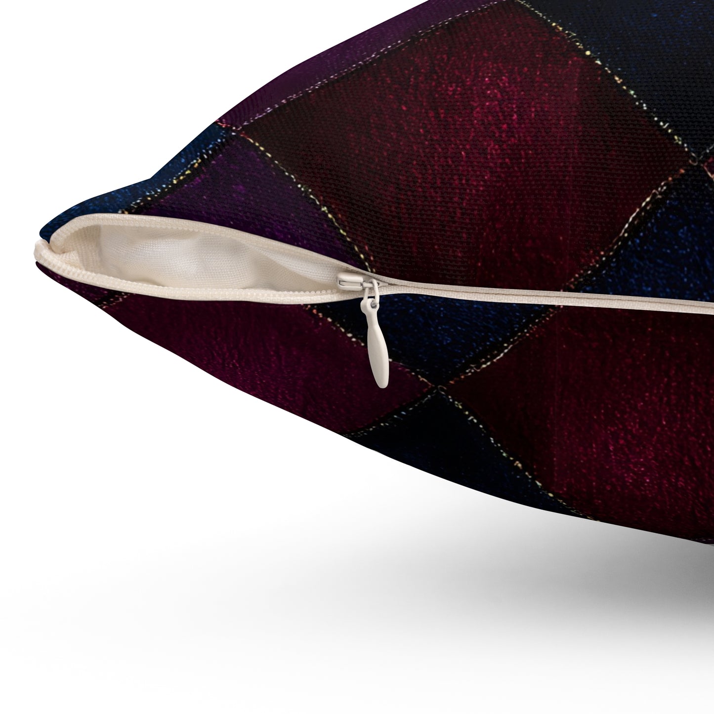 Velvet Patchwork Print Throw Pillow