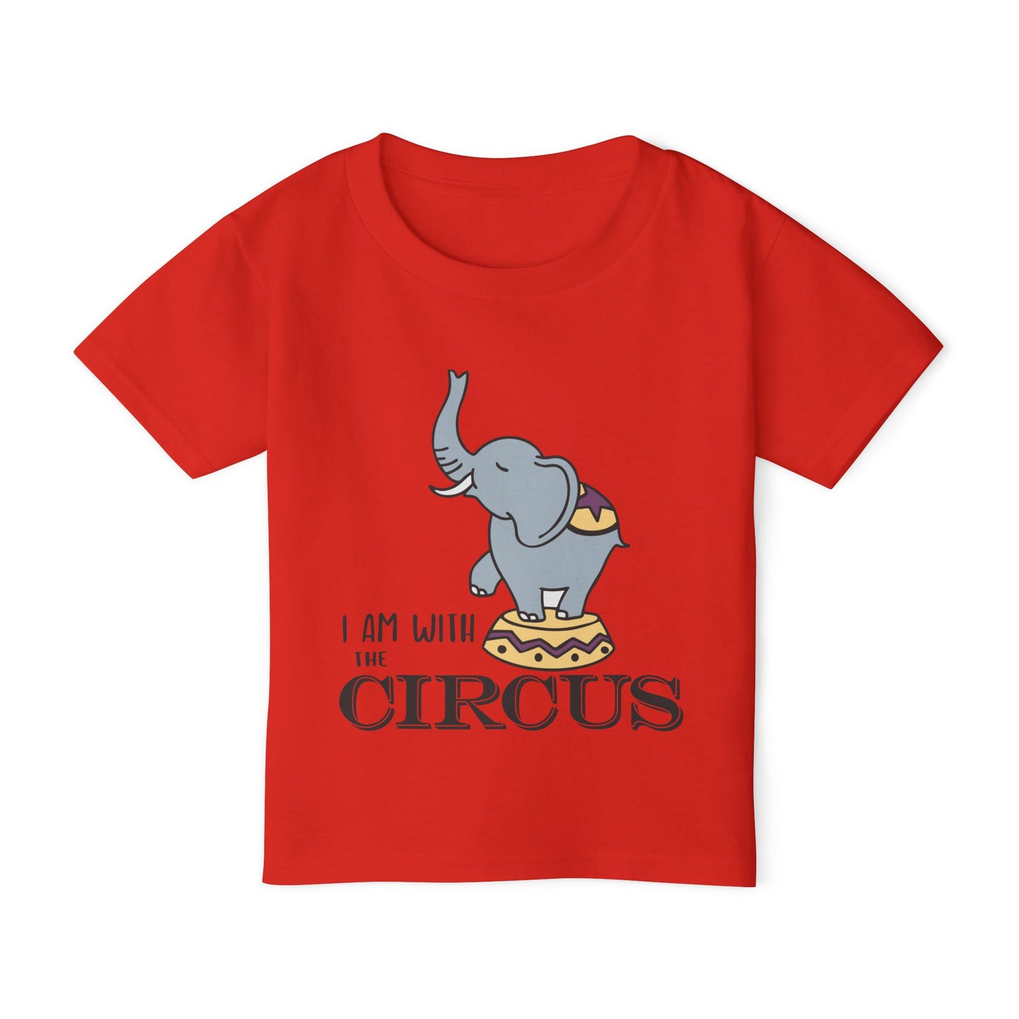 I Am With The Circus (Elephant) Heavy Cotton™ Toddler T-shirt