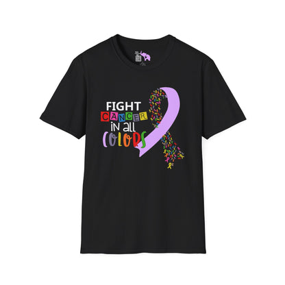 Fight Cancer in All Colors 14 Adult T-shirt