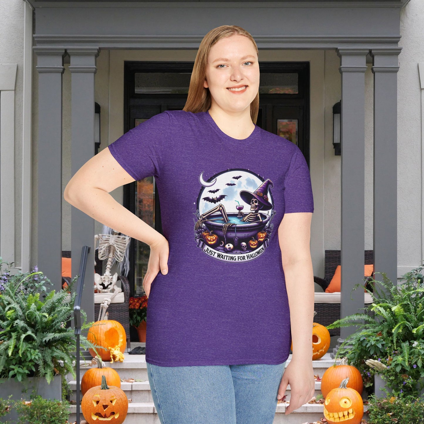 Just Waiting for Halloween Adult T-shirt