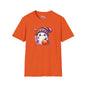 Cute Ghost w/Pumpkin and Pink Drink Adult T-shirt