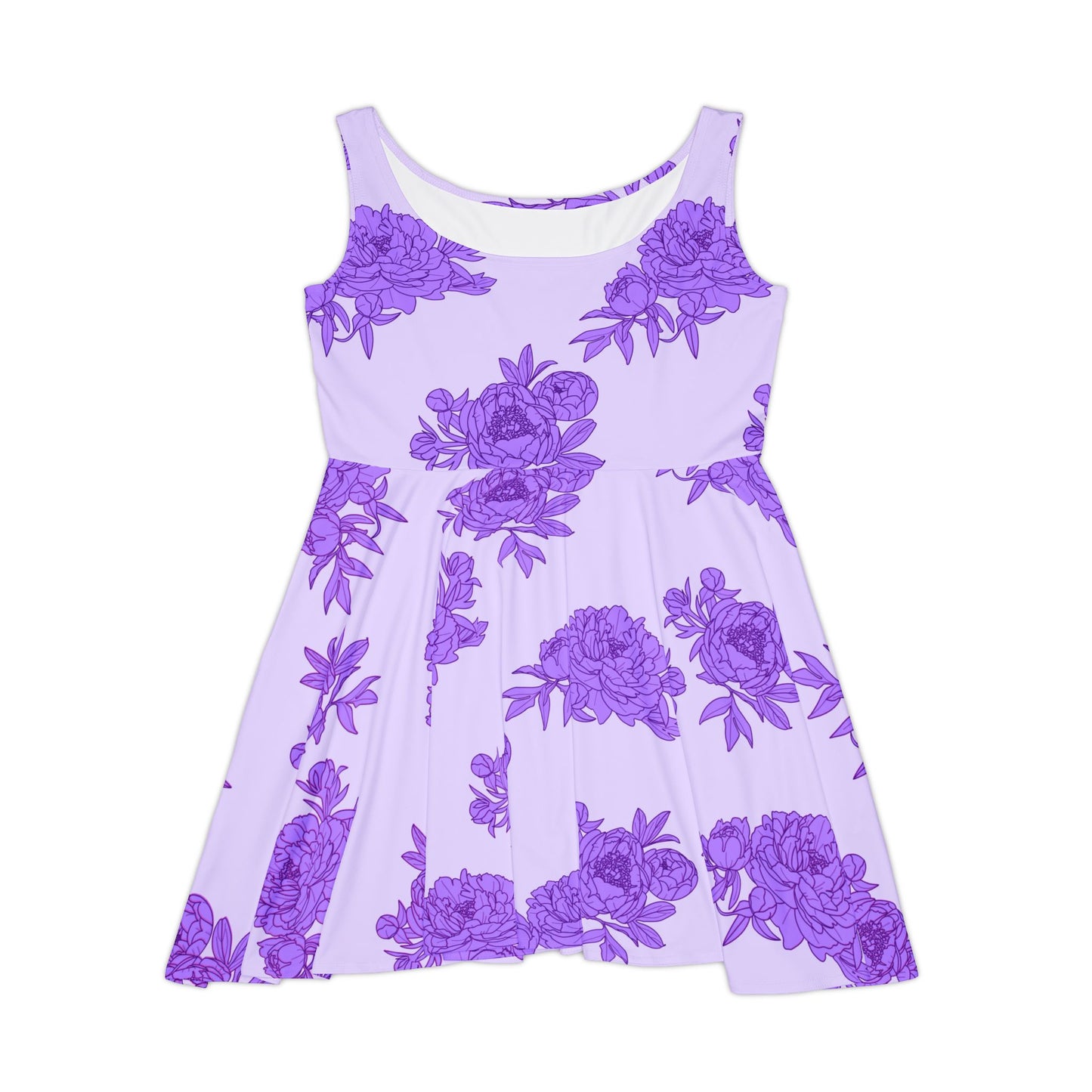 Royal Orchid Peonies Women's Skater Dress