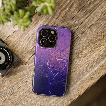Purple Heart Wall MagSafe® Compatible Tough Case for iPhone