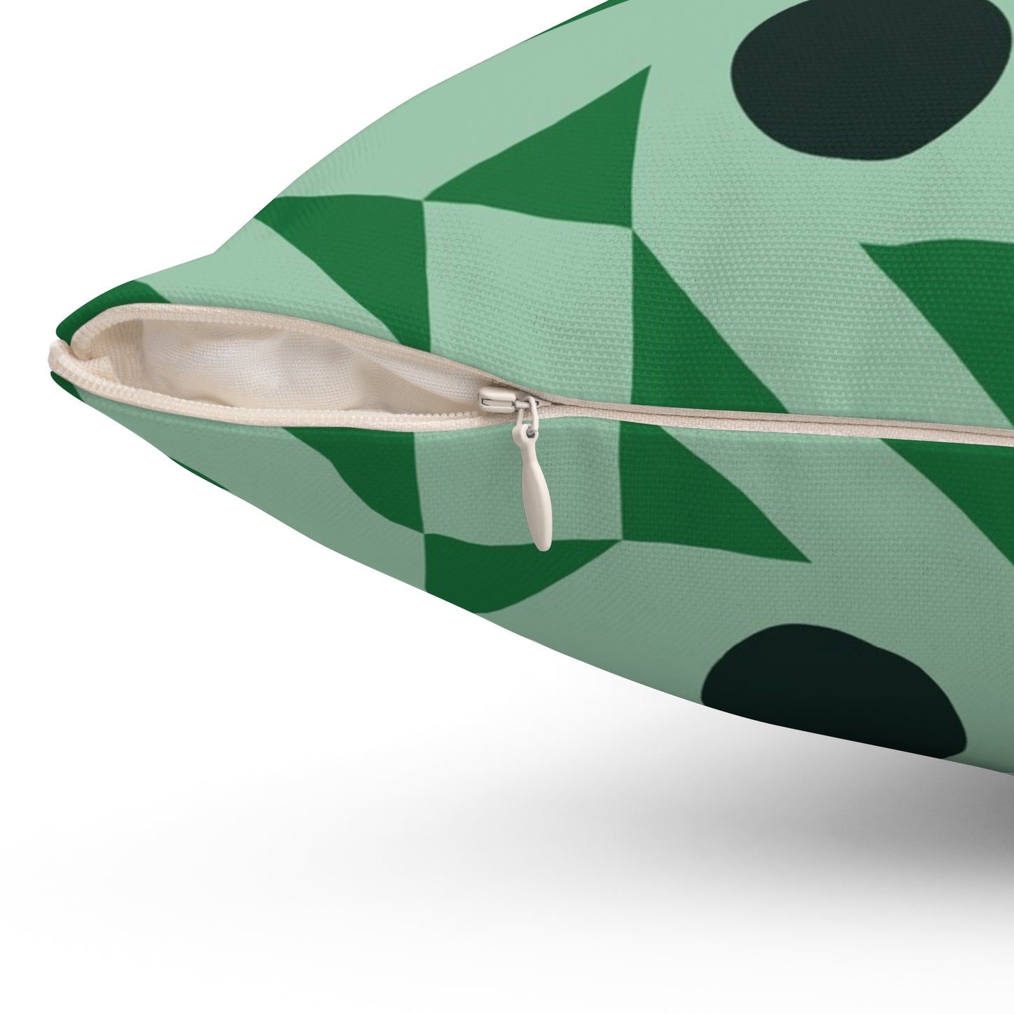 Emerald Pinwheels Throw Pillow