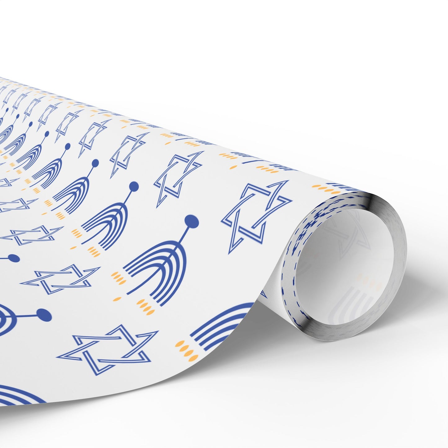 Menorah/Star of David Hanukkah Wrapping Paper