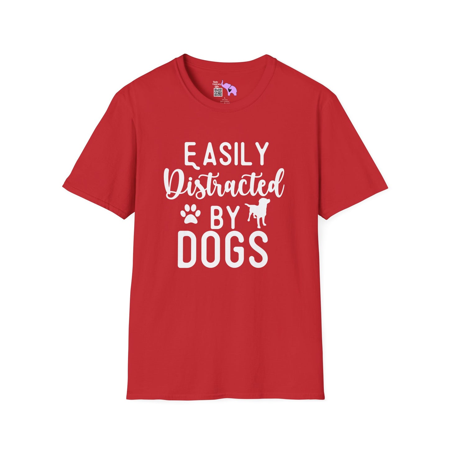 Easily Distracted By Dogs Adult T-shirt