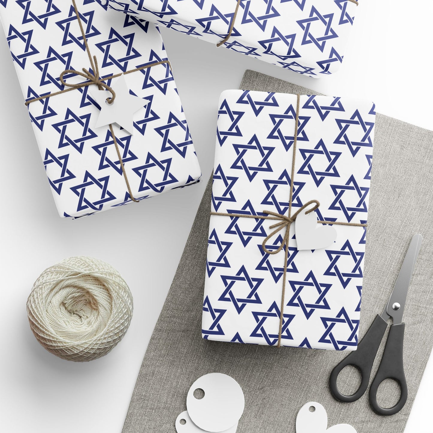 Star of David Hanukkah Wrapping Paper