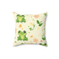 Froggy Meadow Throw Pillow