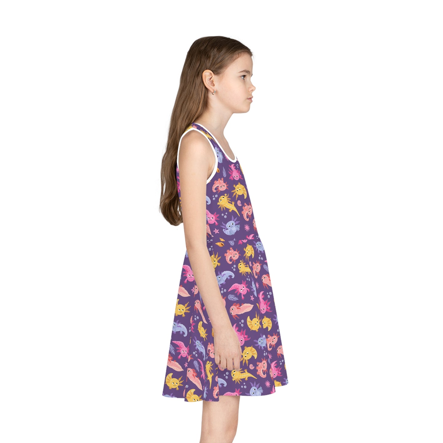 Axolotl Adventures Girls' Sleeveless Sundress