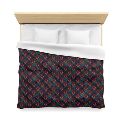 Velvet Night Garden Print Microfiber Duvet Cover