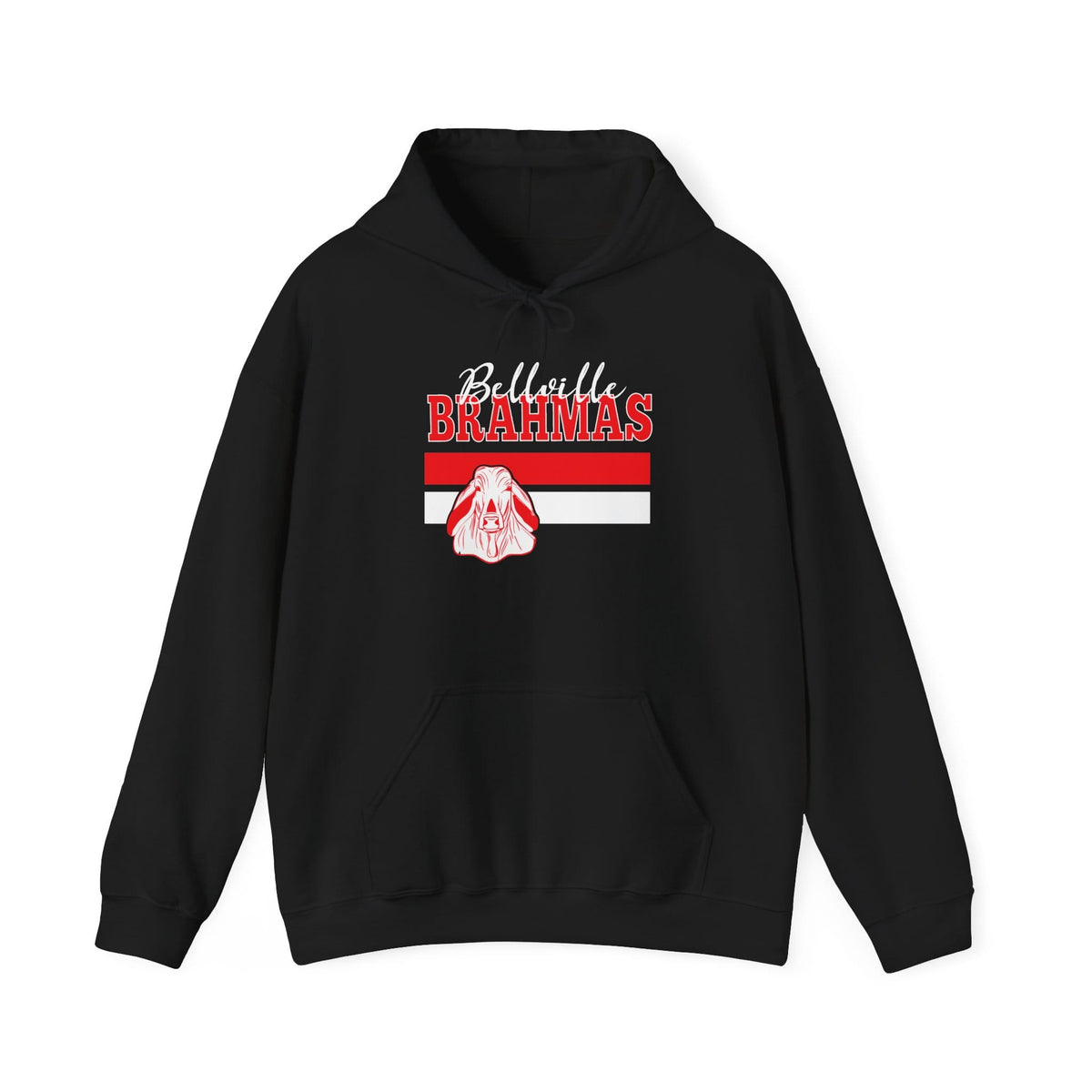 Ballville Brahmas w/Mascot & Stripes Adult Heavy Blend™ Hooded Sweatshirt