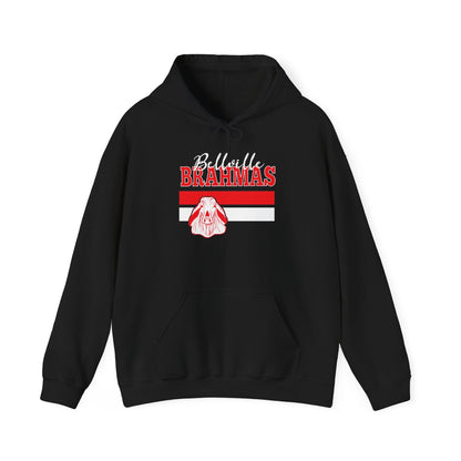 Ballville Brahmas w/Mascot & Stripes Adult Heavy Blend™ Hooded Sweatshirt