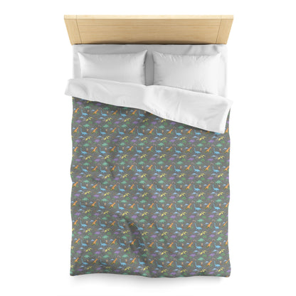 Prehistoric Playtime Microfiber Duvet Cover