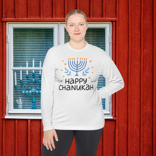 Happy Chanukah Adult Long Sleeve Tee