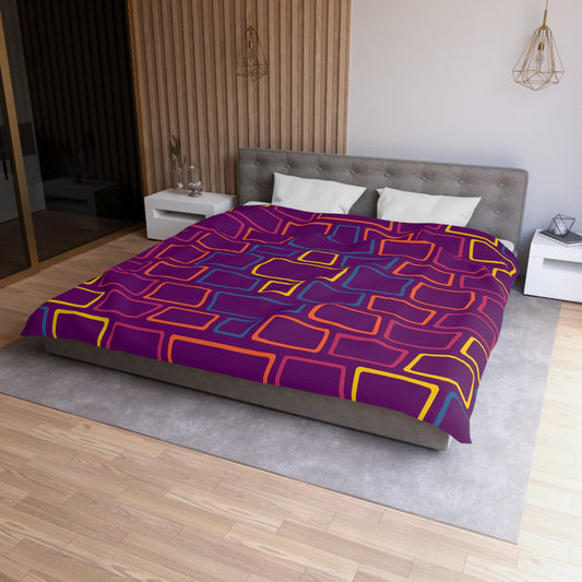 Purple Brick Wall Duvet Bedding Set