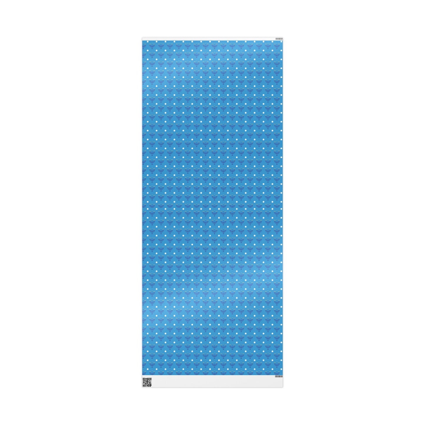 Blue/White Star of David Hanukkah Wrapping Paper