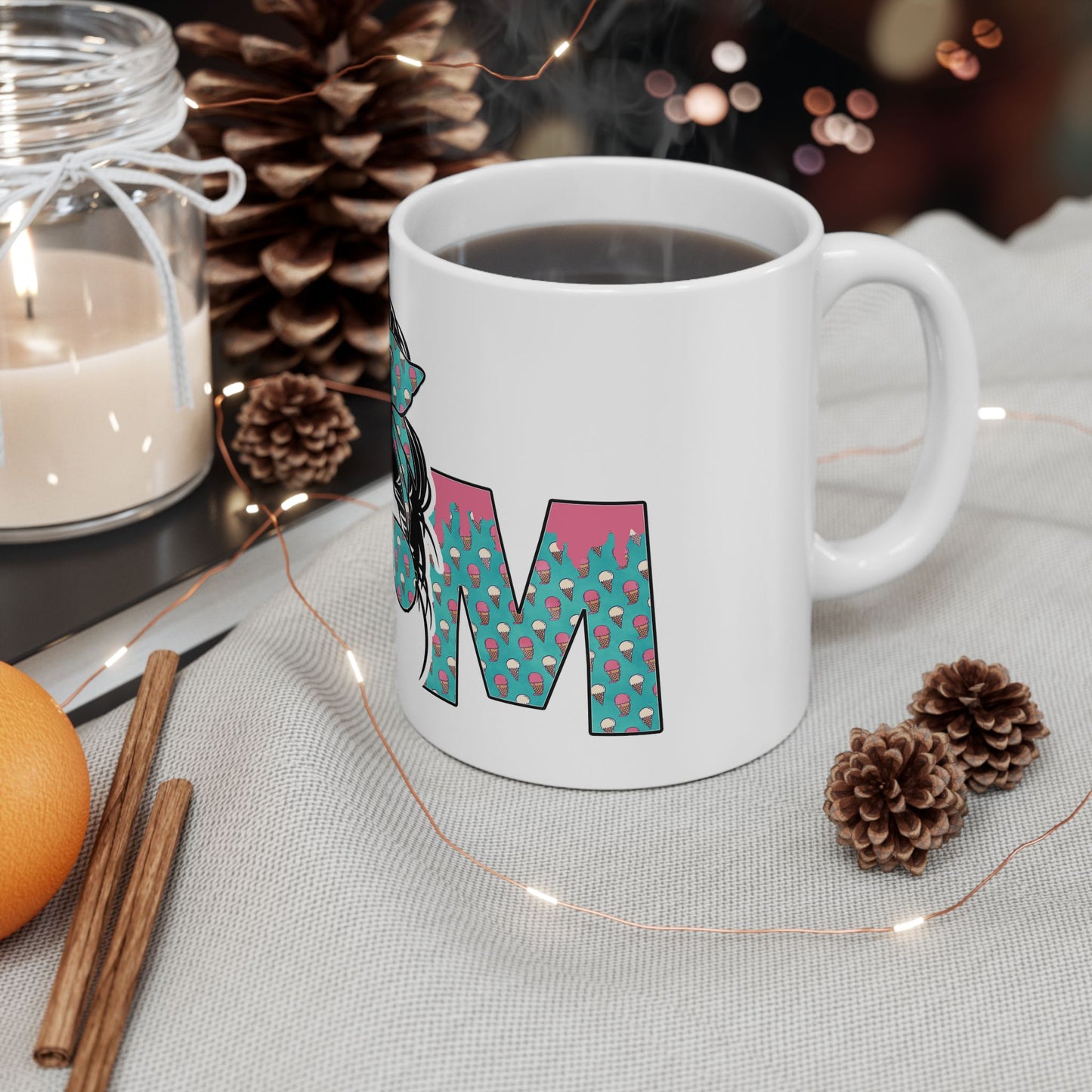 Cool Mom (Teal) Ceramic Mug, (11oz, 15oz)