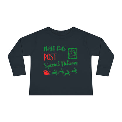 North Pole Post Special Delivery Toddler Long Sleeve Tee